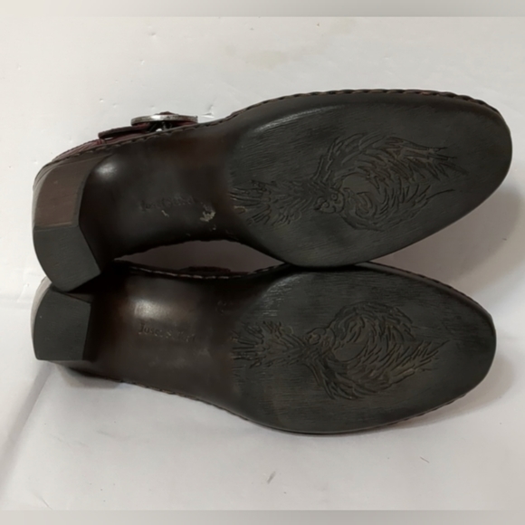 Josef Seibel Heeled Shoes Size 37 Burgundy Red Gorgeous Leather Made in Bulgaria - Picture 6 of 8